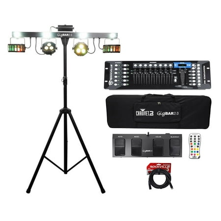 - Chauvet GigBar 2.0 Light FX Bar w/Tripod+Footswitch+Remote+Bag+DMX Controller