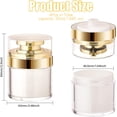 thumbnail image 2 of Plastic Portable Refillable Airless Pump Bottles Vacuum Press Container Travel Lotion Bottle Gold 6.3x8.4cm Capacity: 50ml(1.69fl. oz), 2 of 9
