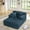Blue + Corduroy + 1 Seat + Foam, variant on Compressed Chaise Lounge Sofa Bed - Fluffy Corduroy Upholstered, Deep Seat Cloud Couch for Living Room,Green