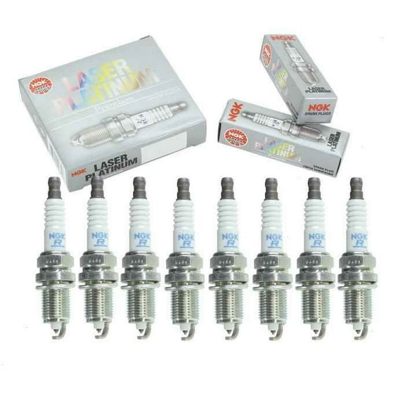 8 pc NGK Laser Platinum Spark Plugs compatible with Dodge Ram 1500 4.7L 5.2L 5.9L V8 1997-2007