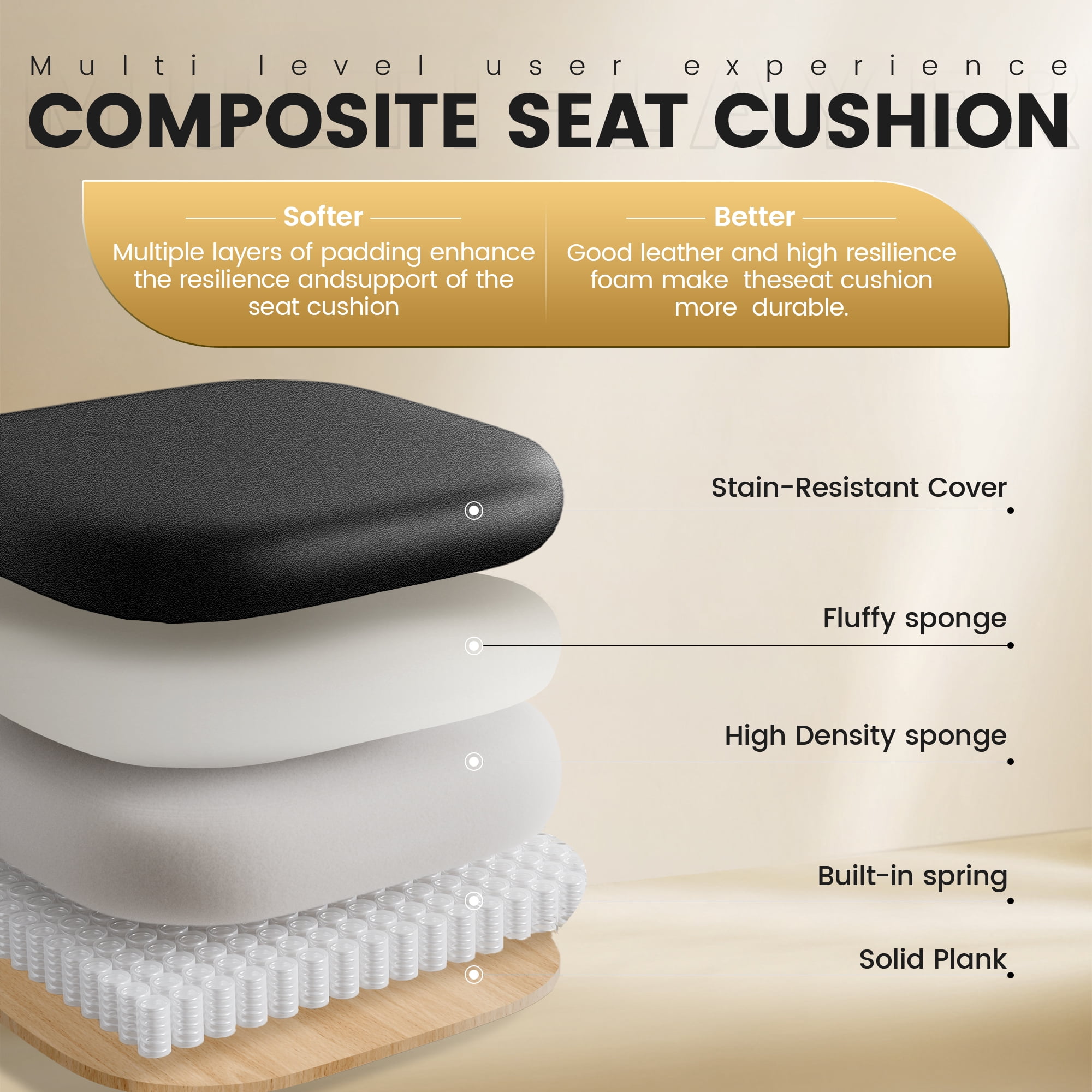 COOLHUT Large Executive PU Leather Office Chair with Adjustable Armrests and Footrest, High Back and Lumbar Support, Ideal for Big and Tall Users, Perfect for Home Office or Computer Desk Use, Black