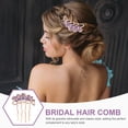 thumbnail image 2 of Miangastore Hair Jewelry For Women Purple Rhinestone 1Pcs 3.5x2.8x0.2In, 2 of 9