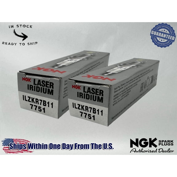 NGK Genuine OEM Authentic Spark Plugs ILZKR7B-11 - 2 PACK