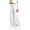 White, variant on Gaxelrn Girls Loose Fit Sweatpants, Wide Leg Elastic Waist Casual Trousers with Side Pockets, Solid Color Pants for Ages 5-15,Size 11-12 T