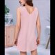 thumbnail image 3 of Vestidos de Verano Sin Mangas con Escote en V en Color Rosa XL, 3 of 7