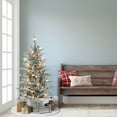 thumbnail image 2 of CC Christmas Decor Pre-lit Potted Flocked Medium Artificial Christmas Tree - 4.5’ - Clear Lights, 2 of 4