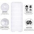 thumbnail image 5 of Tapis de Bain Douche Baignoire Antidérapant Lavable à la Machine Extra Long Tapis de Salle de Bain avec Ventouse (Transparent, 40 x 100 cm), 5 of 5