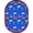 Multi-color, variant on Bookworm Blue 5 ft.4 in. x 7 ft.8 in. Oval  WearOn Nylon Machine Tufted- Cut Pile Just for Kids Rug