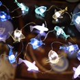 thumbnail image 6 of Nautical Solar Lights for Outside Sea Fish Outdoor Garden Decor Marine Fairy Garden Lights Waterproof Whale Shark Mola Manta Ocean Solar Outdoor Decorative String Lights 14ft 40LED Patio Yard Decor, 6 of 13