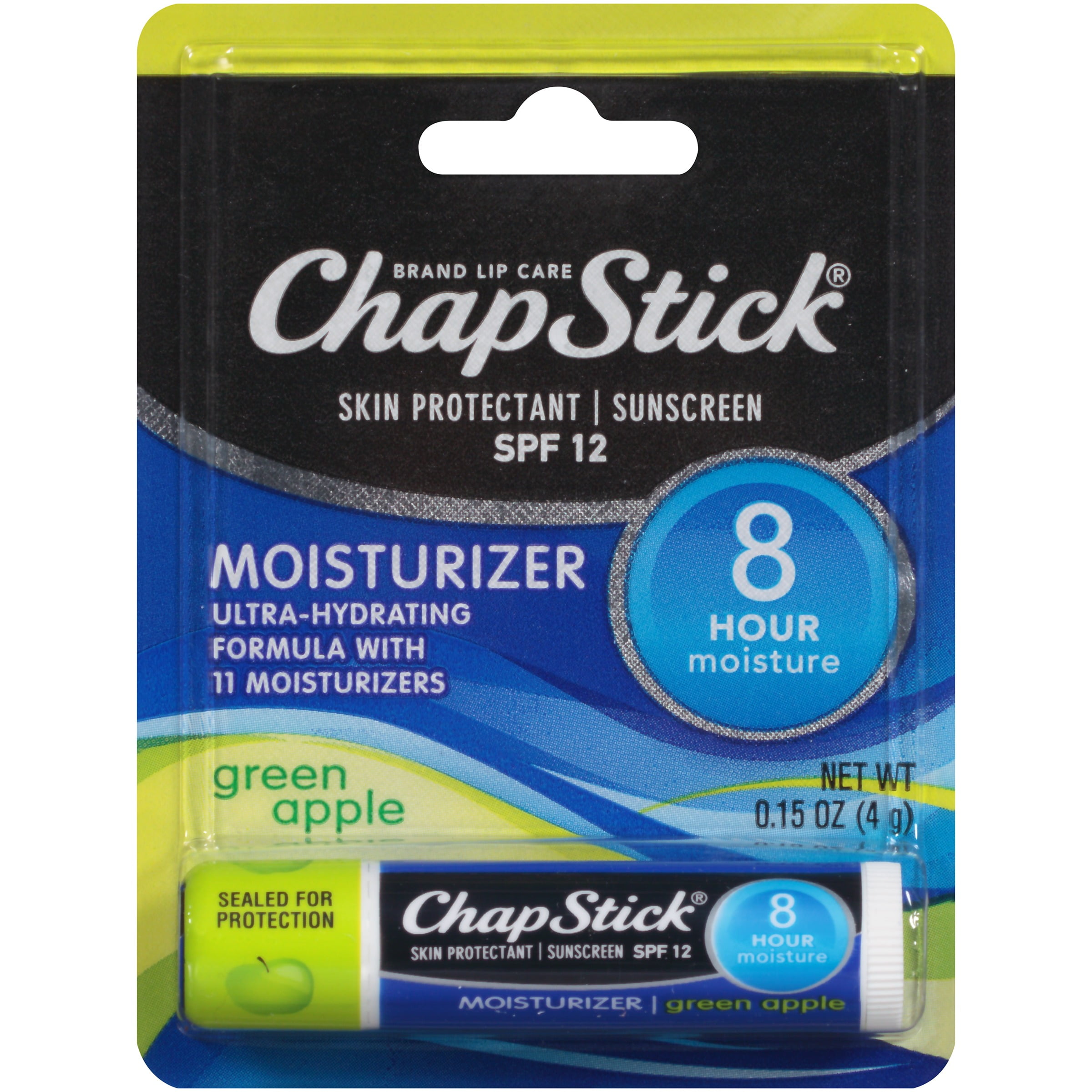 ChapStick® Moisturizer Green Apple SPF 12 Skin Protectant & Sunscreen 0