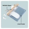 thumbnail image 4 of U Brands Mesh Travel Pouch, 5.75" x 7", Slate Blue/Khaki, 4 of 7