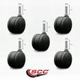 thumbnail image 2 of 3 Inch Black Heavy Duty Floor Safe Twin Wheel Caster 7/16 Grip Ring Stem Set 5, 2 of 2