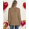 thumbnail image 5 of Heart Sweaters for Women Valentine's Day Fleece Heart Patch Cable Knit Pullover Sweater Shermie, 5 of 8