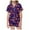 Z21-Purple, variant on Weebloom Halloween Pajamas For Girls Children Printed Button Collar Short Sleeved Top Shorts Set Loose Sleepwear,1-2 Years