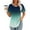 Green, variant on Giftesty Blouses for Women Dressy Casual Fashionable Women's Casual Short Sleeved Loose Round Neck Printed Top