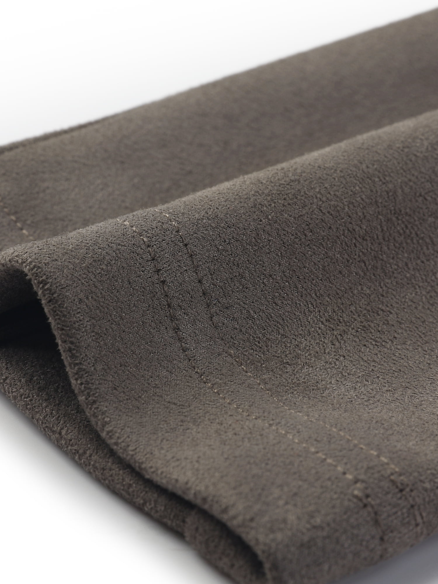 Unique Bargains Womens' Velvet Elastic Waist Side Zipper Narrow Leg Skinny Casual Pants L Dark Gray