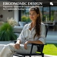 thumbnail image 4 of Crestlive Products Folding Patio Chair Set of 4, Portable Dining Chairs with Armrest, Outdoor Folding Chairs, Black, 4 of 9