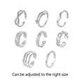 thumbnail image 2 of CUITING 8Pcs Adjustable Toe Rings for Women Various Types Band Open Toe Ring Set Gold Silver Tone Foot Gift Jewelry (Silver), 2 of 11