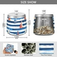 thumbnail image 2 of Yayeee Ashtray with Lid for Cigarette Smokeless Stainless Steel Home Ash Holder, Blue Sailboats, 2 of 7