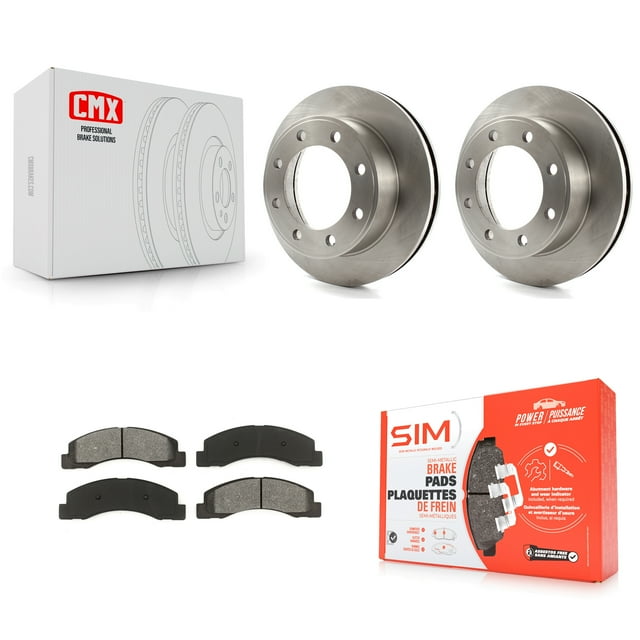 Transit Auto Front Disc Brake Rotors and Semi-Metallic Pads Kit for Car Ford F-350 Super Duty F-250 Excursion K8S-100123