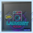 thumbnail image 2 of Handmadetneonsign 24h Laundry Room Neon Sign, Laundry Machine Led Sign, Laundry Service Neon Light, Wall Decor, Home Wall Art 90520, 2 of 5