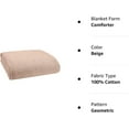 thumbnail image 2 of BELIZZI HOME 100% Cotton Bed Blanket, Breathable Bed Blanket King Size, Cotton Thermal Blankets King, Perfect for Layering Any Bed for All Season, Beige, 2 of 8
