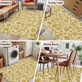 thumbnail image 5 of 3'x5' Rug for Living Room Bedroom, Yelllow Floral Washable Area Rugs Non-Slip Carpet Mats, Vintage Rustic Plants Flowers Spring Indoor Low Pile Area Rug Runner for Kitchen, Mudroom, 5 of 8
