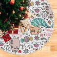 thumbnail image 5 of FMSHPON Unicorn Rainbow Cat Pattern Xmas Christmas Tree Skirt Stand Mat for Holiday Party Decoration Indoor Outdoor 48 inches, 5 of 6