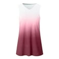 thumbnail image 4 of LSLJS Women's Tank Tops Femmes Casual Impression V-Cou Gradient Manches Tops Gilets Amples Chemisiers, 4 of 4
