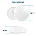 thumbnail image 5 of Luxrite 14 Inch LED Flush Mount Ceiling Light, 25W, 5 CCT Color Selectable, 1875 Lumens, Dimmable, Damp Rated, ETL Listed, 5 of 7