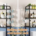 thumbnail image 4 of 3 Tier Over The Toilet Rack Shelf Bathroom Bathroom Stand Organizer Space Saver Black, 4 of 8