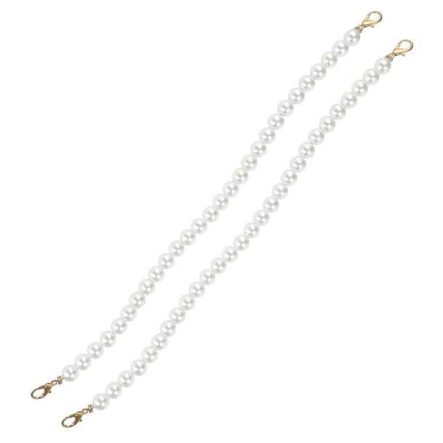 De Bolso Cadena Repuesto 2 Uds Correa De Perla De Imitación Para Bolso Monedero Cadena Accesorios De Ropa De Repuesto 370mm X 12mm ANGGREK Arte y Manualidades