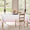 thumbnail image 4 of Plastic Table Cloth Disposable 12 Pack, 54 x 108 Inch, White, Pink Dot, for Party Picnic Wedding, 4 of 6