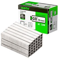 Meite 20 Gauge 50 Type Nails 304 Stainless Steel Upholstery Staples,1/2" Crown 3/8" Length 5,040 Pcs