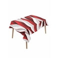thumbnail image 2 of Red White Moire Tablecloth Rectangle Table Cloth 52x70, Waterproof Outdoor Table Cloth Covers Decorative Table Protector, Modern Abstract Art Washable Table Cover for Kitchen Dinning Party, 2 of 8