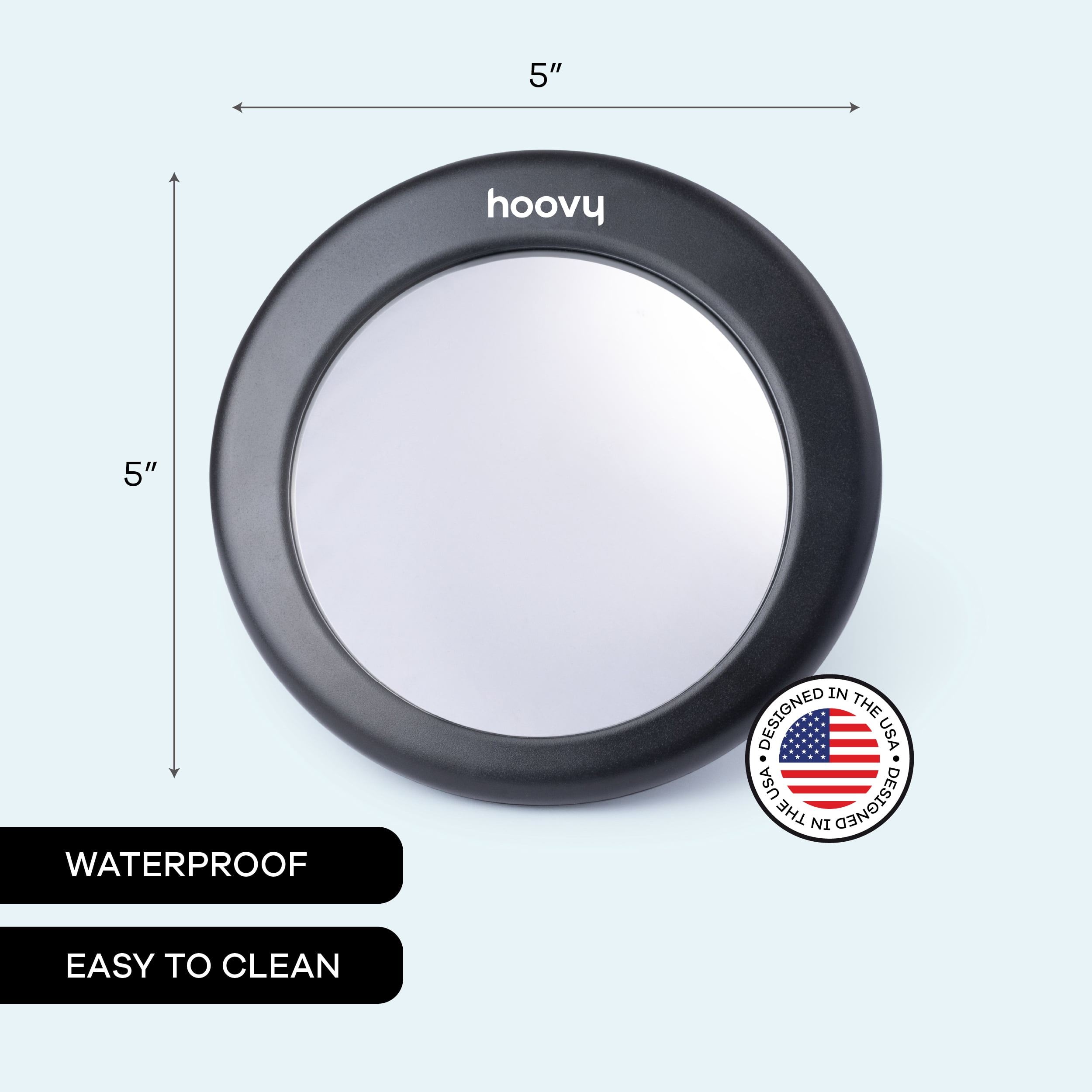 Hoovy Stroller Mirror for Infants and Toddlers, Black, Universal Fit