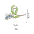 thumbnail image 2 of US 1Pcs Large Floral Flower Enamel Lily of The Valley Blossom String Hair Claw, 2 of 5