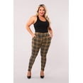 thumbnail image 2 of Plus Size Treggings With Zipper Pocket Trim - Yellow, Black, White Plaid, 2 of 11