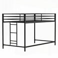 thumbnail image 4 of Twin Size Metal High-Rise Bed Frame with Easy Assembly and Guardrails, Black for Bedroom, 4 of 15