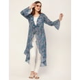 thumbnail image 2 of Moomaya Long Sleeves V Neck Ruffle Printed Shrug - Women's Stylish Ruffle Shrug, 2 of 9