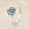 thumbnail image 3 of 2-3 Carat 18K White Gold Moissanite Rings for Women Gift D Color VVS1 Clarity Diamond Engagement Rings S925 Sterling Silver Ring jewelry Moissanite Wedding Bands with Certificate, 3 of 8