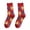 Red, variant on Daznico Women Mid Calf Crew Socks Classic Plaid Knit Soft Stretch Breathable Cotton Blend Stockings for Daily Casual Workout Retro Street Matching Outfits