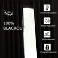 thumbnail image 3 of NICETOWN 100% Blackout Curtains, Pinch Pleated Linen Blend Curtains with Hooks Thermal Sound Reducing Drapes for Bedroom/Living Room, W34 x L84, Cream, 2 Panels, 3 of 8