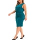 thumbnail image 4 of Agnes Orinda Plus Size Bodycon Dress for Women Summer Crisscross Twist Sleeveless Tank Vest Midi Dresses Blue 3X, 4 of 6