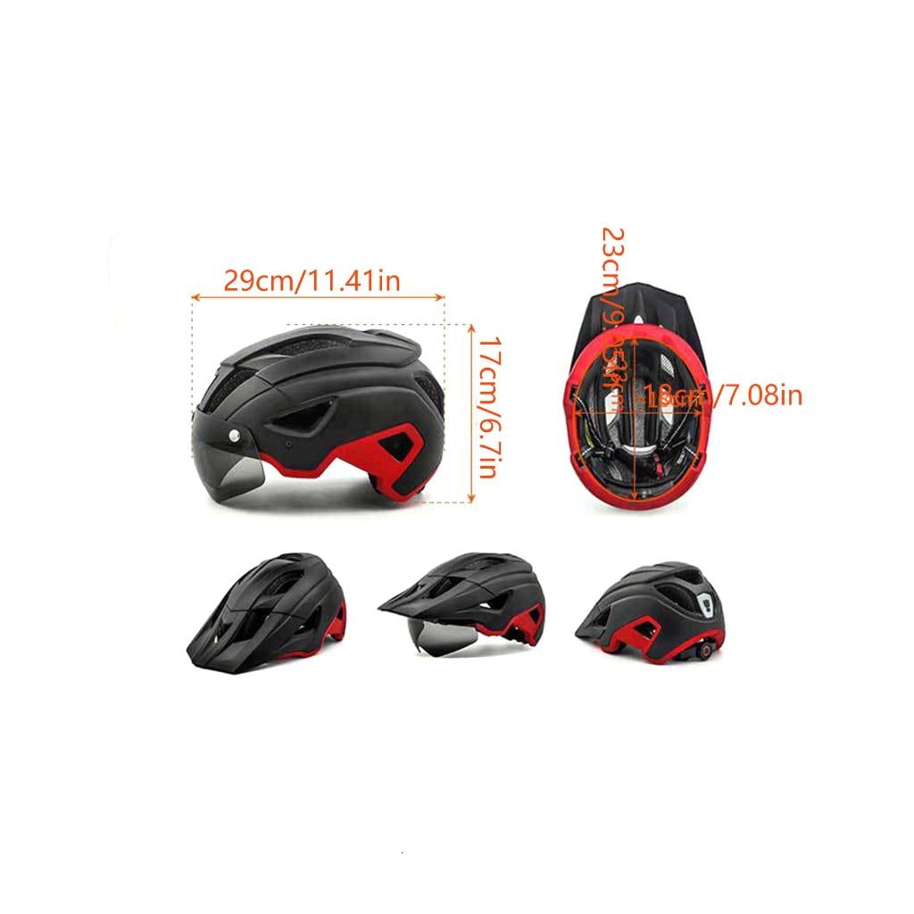 Giaone Magnetic Snap Visors Bike Helmet Lightweight PC with Rechargeable LED