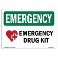 thumbnail image 1 of SignMission OS-EM-A-1824-L-10308 18 x 24 in. OSHA Emergency Sign - Drug Kit with Symbol, 1 of 1