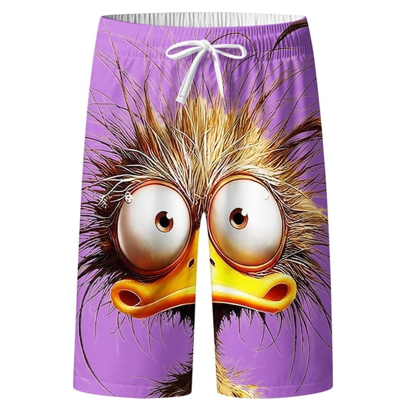 CHENge Men Swim Trunks Lightweight Tropical Print Quick Dry Swimming Swimsuit Beach Shorts Big and Tall Stretch Fabric Mens Summer Clothes