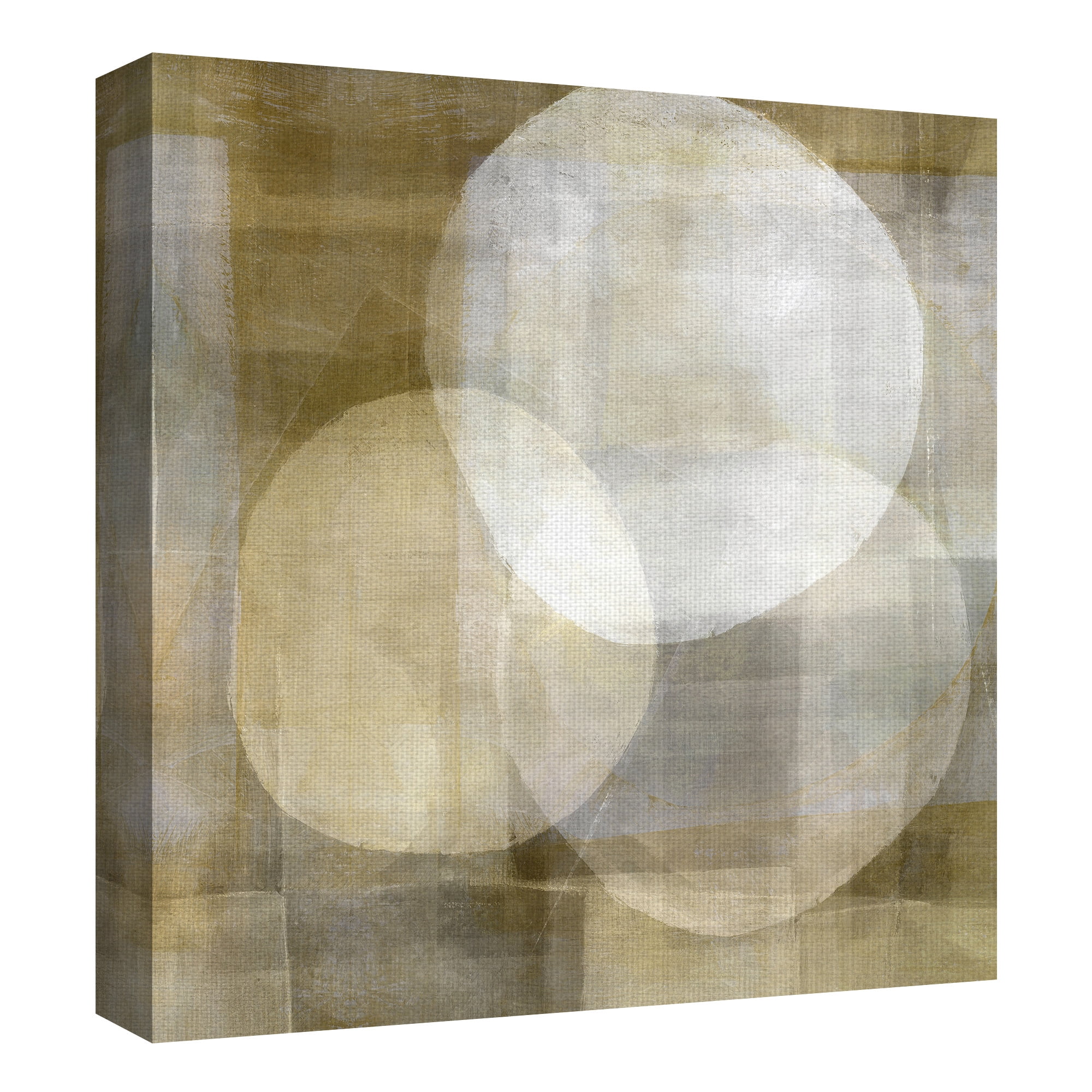 Masterpiece Art Gallery Golden Globes Abstract by Belle Maison Canvas Art Print 24" x 24"