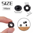 thumbnail image 3 of U8MO 100pc Black Faceted Rondelle Glass European Large Hole Beads Slide Charms 14x8mm, 3 of 7
