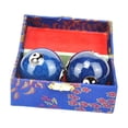 thumbnail image 2 of Bolas de con caja de almacenamiento Fortalecimiento de la muñeca de la mano Bolas de Baoding de relajación compactas duraderas para personas  Azul shamjiam  pelota de baile, 2 of 9